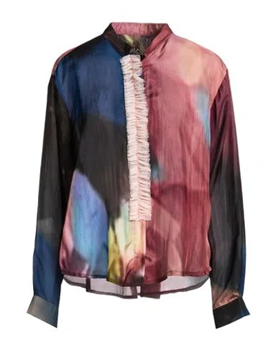 Yavi Woman Shirt Garnet Size M Silk In Multi