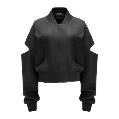 Yavorska Bomber Jacket With A Cutout In Black