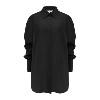 Yavorska Classic Cotton Shirt In Black