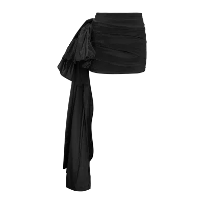 Yavorska Draped Mini Skirt With A Sash In Black
