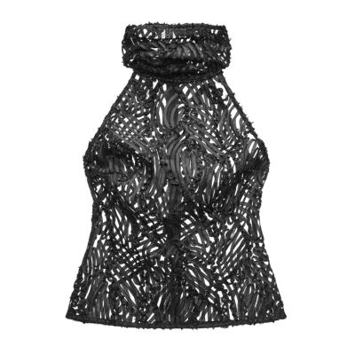 Yavorska High-collar Top In Black