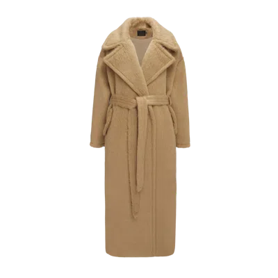 Yavorska Long Beige Alpaca Coat
