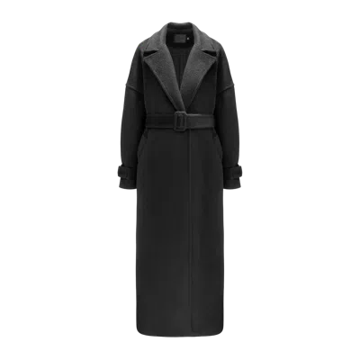 Yavorska Long Black Alpaca Coat