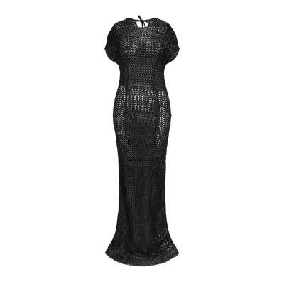 Yavorska Long Braided Dress In Black