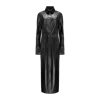 Yavorska Long Fitted Leather Dress In Black