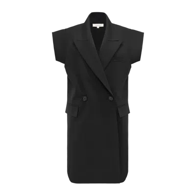 Yavorska Long Sleeveless Vest In Black
