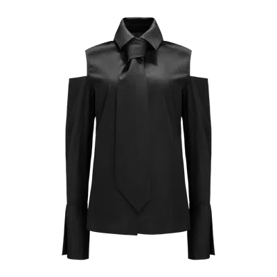 Yavorska Longline Shirt Tie In White