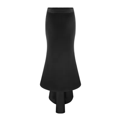 Yavorska Maxi Skirt With Train In Black