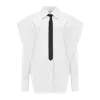 YAVORSKA SHIRT WITH WIDE SHOULDERS WHITE