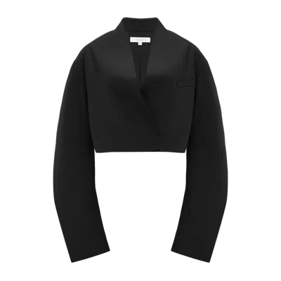 Yavorska Short Blazer With Fancy Sleeves In Black