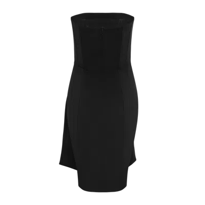 Yavorska Short Corset Dress With Applicue At The Front In Black