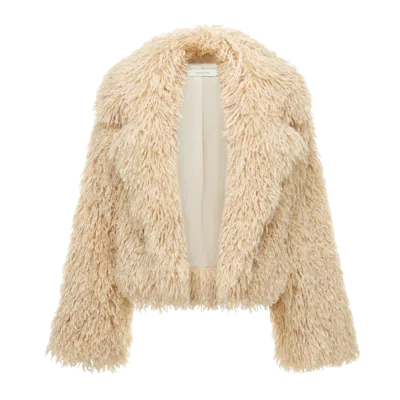 Yavorska Short Fur Made Of Fluffy Texture In Beige