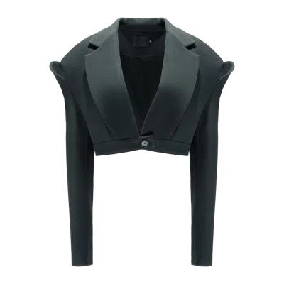 Yavorska Short Jacket With Cutouts In Black