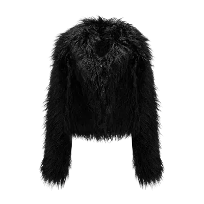 Yavorska Short Woolen Fur In Black