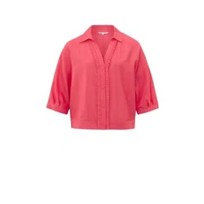 Yaya Batwing Blouse With V Neckline | Coral Paradise Pink