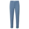 YAYA JERSEY TAILORED TROUSERS WITH ELASTIC WAISTBAND | INFINITY BLUE