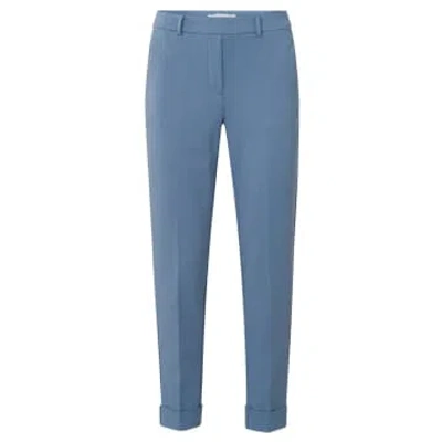 Yaya Jersey Tailored Trousers With Elastic Waistband | Infinity Blue