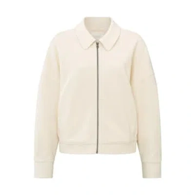 Yaya Oversized Jersey Jacket Ivory White