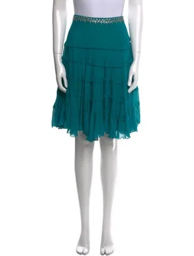 Pre-owned Ya-ya Silk Knee-length Skirt In Blue