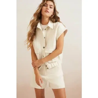 Yaya Sleeveless Jacket With Front Pockets | Off White