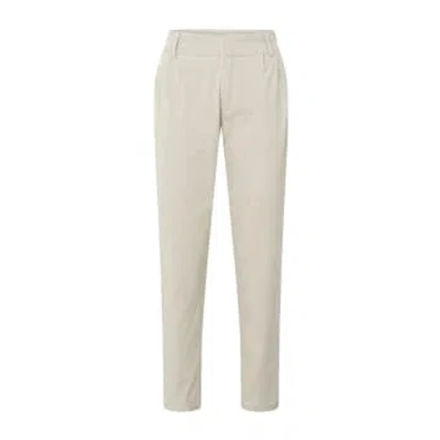 Yaya Woven Loose Fit Trousers With Pleats And Elasticated Waist | Gray Morn Beige In Neturals