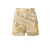 YAYA WOVEN SHORTS WITH HIGH WAIST, POCKETS, ZIP FLY AND PRINT