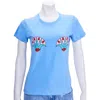 Yazbukey Ladies T-shirt Light Blue Kiss My Lotus T-shirt In Light Blue