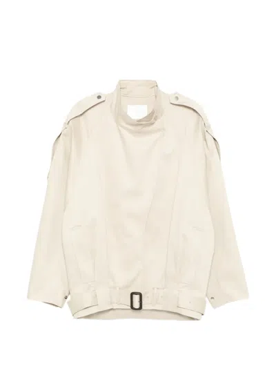Ych Belted Jacket In White