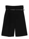 Ych Belted Shorts In Black
