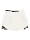 Ych Belted Shorts In White