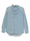Ych Button-down Denim Shirt In Blue