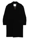 Ych Double-breasted Coat In Black