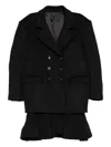 Ych Double-breasted Coat In Black
