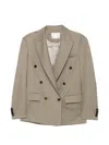 Ych Double-breasted Blazer In Neutral