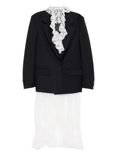 Ych Floral-lace Blazer In Black