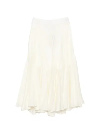 Ych Fluted Skirt In Neutral
