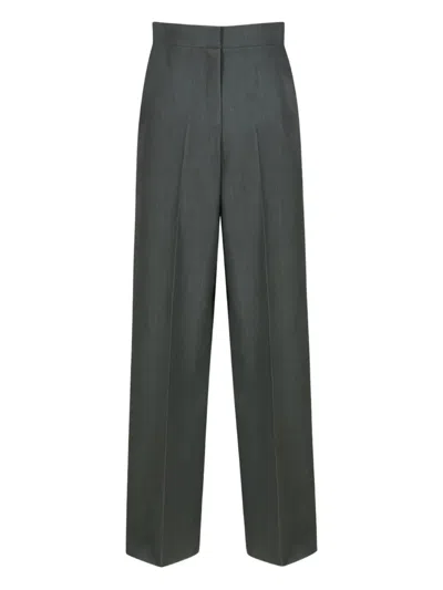 Ych High-waisted Trousers In Gray