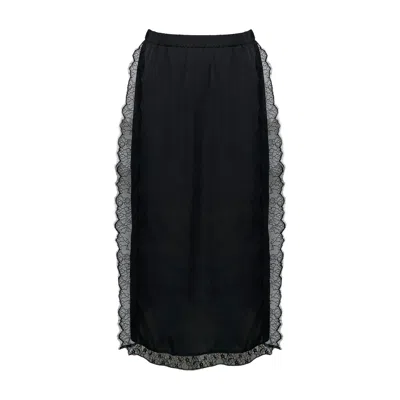 Ych Lace-trimmed Midi Skirt In Black