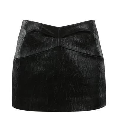 Ych Lurex-detailed Mini Skirt In Gray