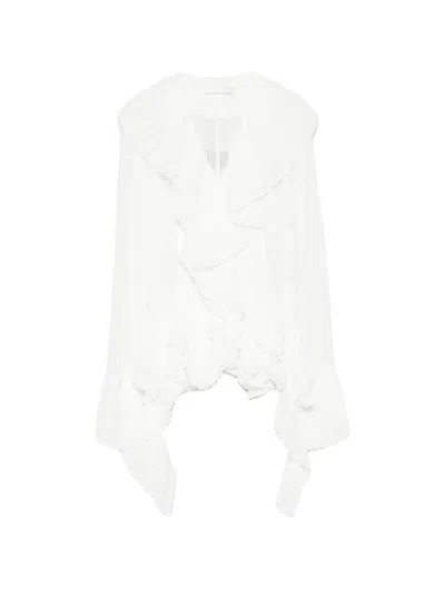 Ych Pleated Blouse In White