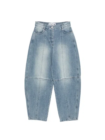 Ych Seam-detail Jeans In Blue