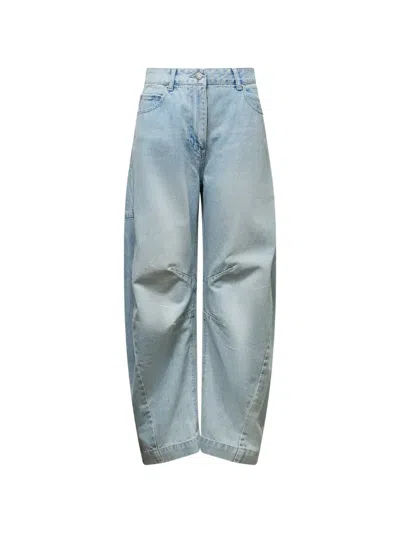 Ych Side Pin Balloon Jeans In Blue