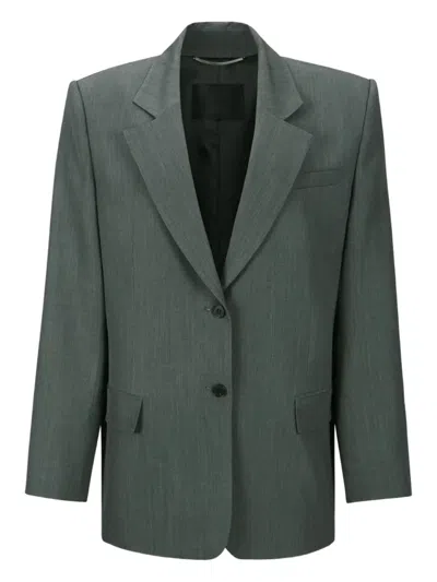 Ych Single-breasted Blazer In Gray