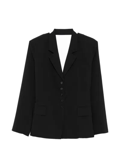 Ych Single-breasted Blouse In Black