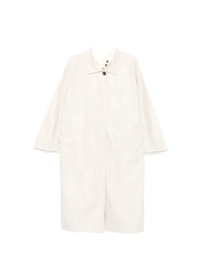 Ych Single-breasted Coat In White