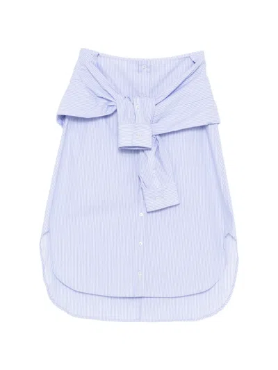 Ych Striped Midi Skirt In Blue