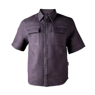 Y.chroma Men's Black / Grey Sevilla Shirt Obsidian Gray