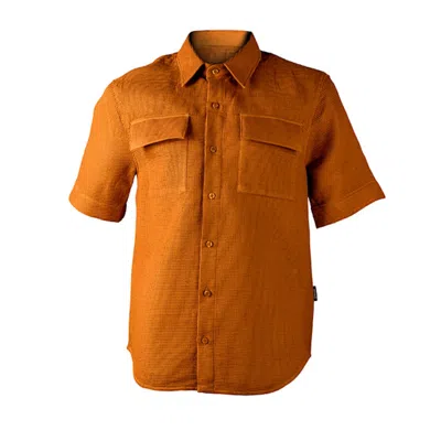 Y.chroma Men's Brown / Neutrals / Yellow Sevilla Shirt Caramel Café