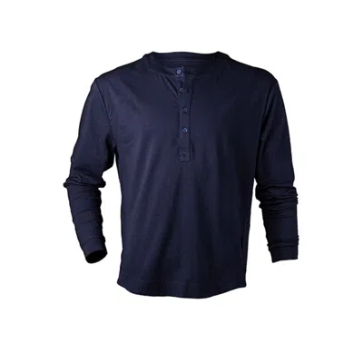 Y.chroma Men's Buffed Cotton Long-sleeve Henley