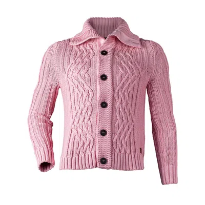 Y.chroma Men's Pink / Purple Power Cable Sweater Quartz Pink